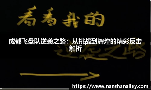 成都飞盘队逆袭之路：从挑战到辉煌的精彩反击解析